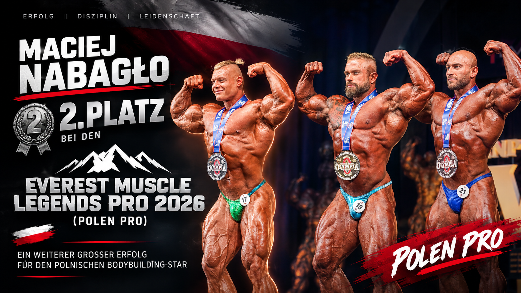 Polen Pro 2026: Maciej Nabagło wicemistrzem w Warszawie. Presti jedzie na Olympię
