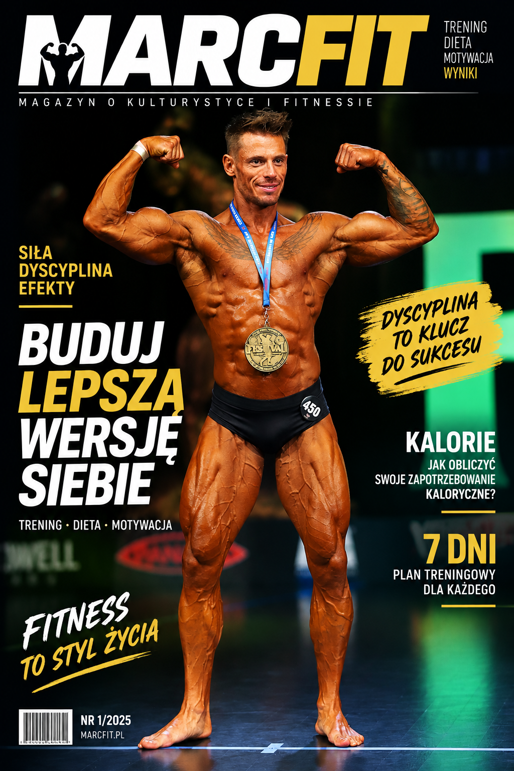 Logo MARCFIT, magazyn o kulturystyce i fitnessie